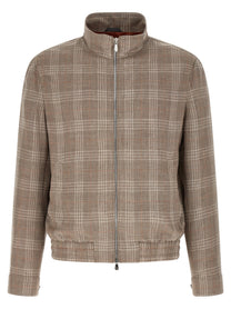 Brunello Cucinelli Tartan Jacket Brown