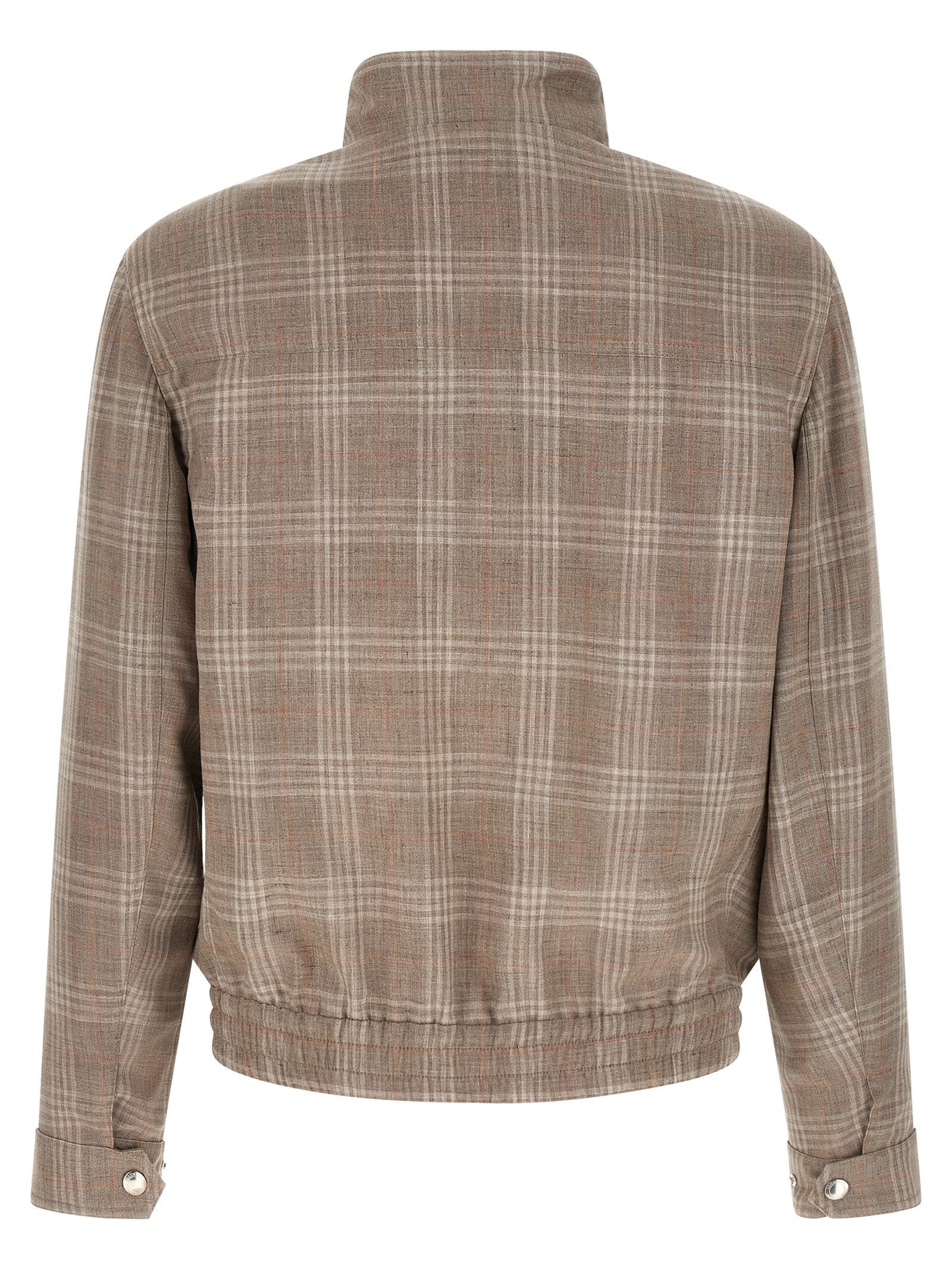 Brunello Cucinelli Tartan Jacket Brown