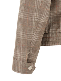 Brunello Cucinelli Tartan Jacket Brown
