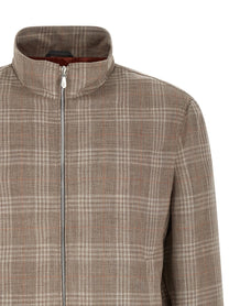 Brunello Cucinelli Tartan Jacket Brown