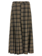 Brunello Cucinelli Tartan Skirt Brown