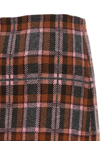 Guest In Residence Tartan Skirt Brown