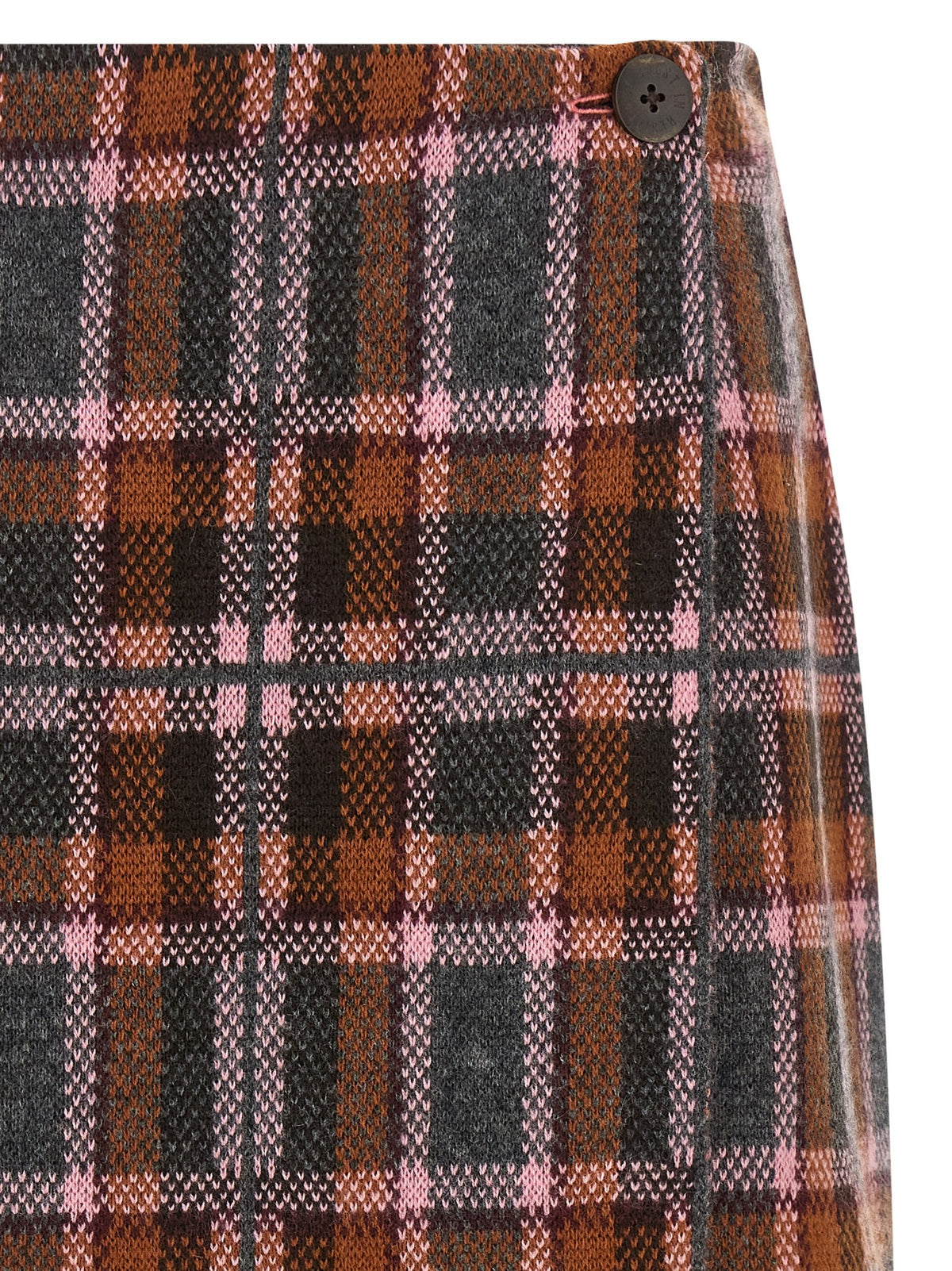 Guest In Residence Tartan Skirt Brown, view 3