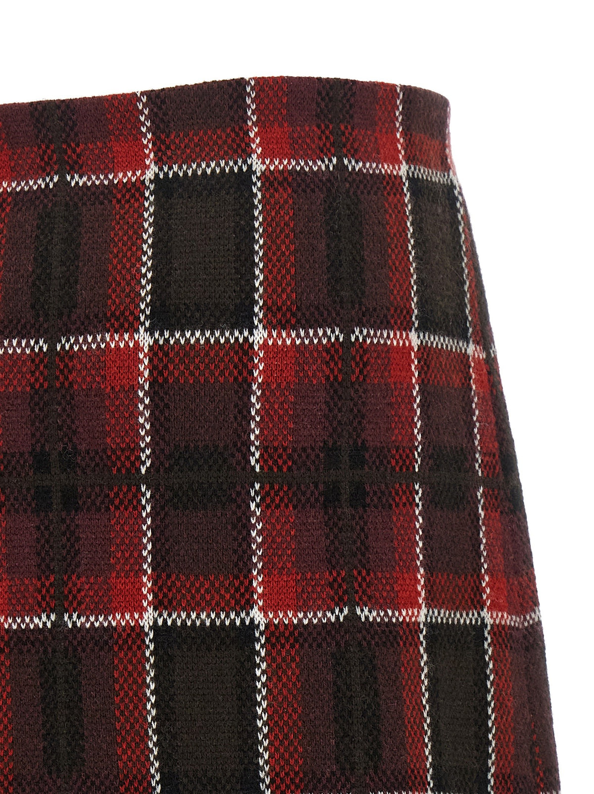 Guest In Residence Tartan Skirt Red, view 4