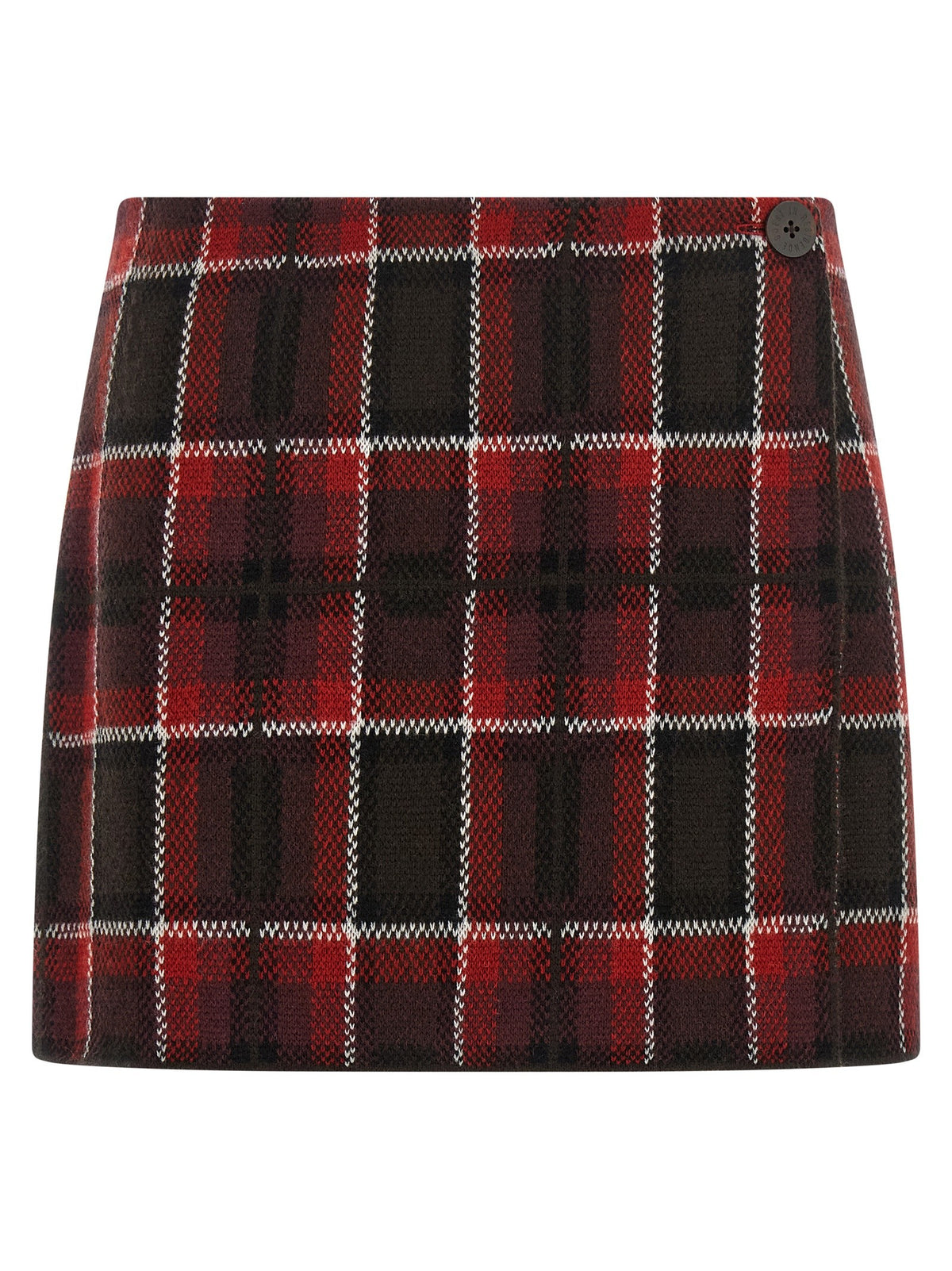 Guest In Residence Tartan Skirt Red