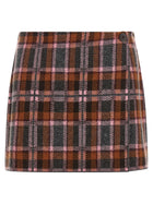 Guest In Residence Tartan Skirt Brown