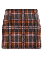 Guest In Residence Tartan Skirt Brown, view 2