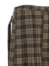 Brunello Cucinelli Tartan Skirt Brown