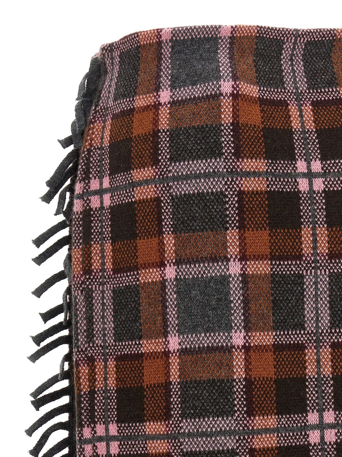 Guest In Residence Tartan Wrap Skirt Brown, view 4