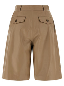 Yves Salomon Tassel Bermuda Shorts Beige