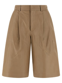 Yves Salomon Tassel Bermuda Shorts Beige
