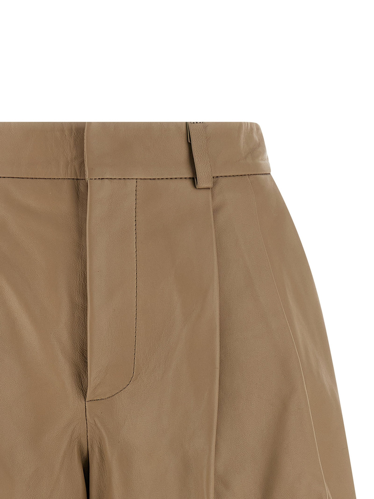 Yves Salomon Tassel Bermuda Shorts Beige