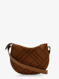 Burberry Women's Tavistock Suede Crossbody Bag Brown