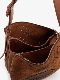 Burberry Women's Tavistock Suede Crossbody Bag Brown