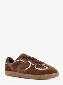 Alohas Women's Crochet Suede Sneakers Brown