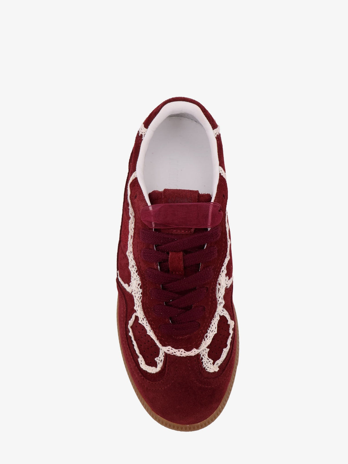 Alohas Women's Crochet Suede Sneakers Red, view 5
