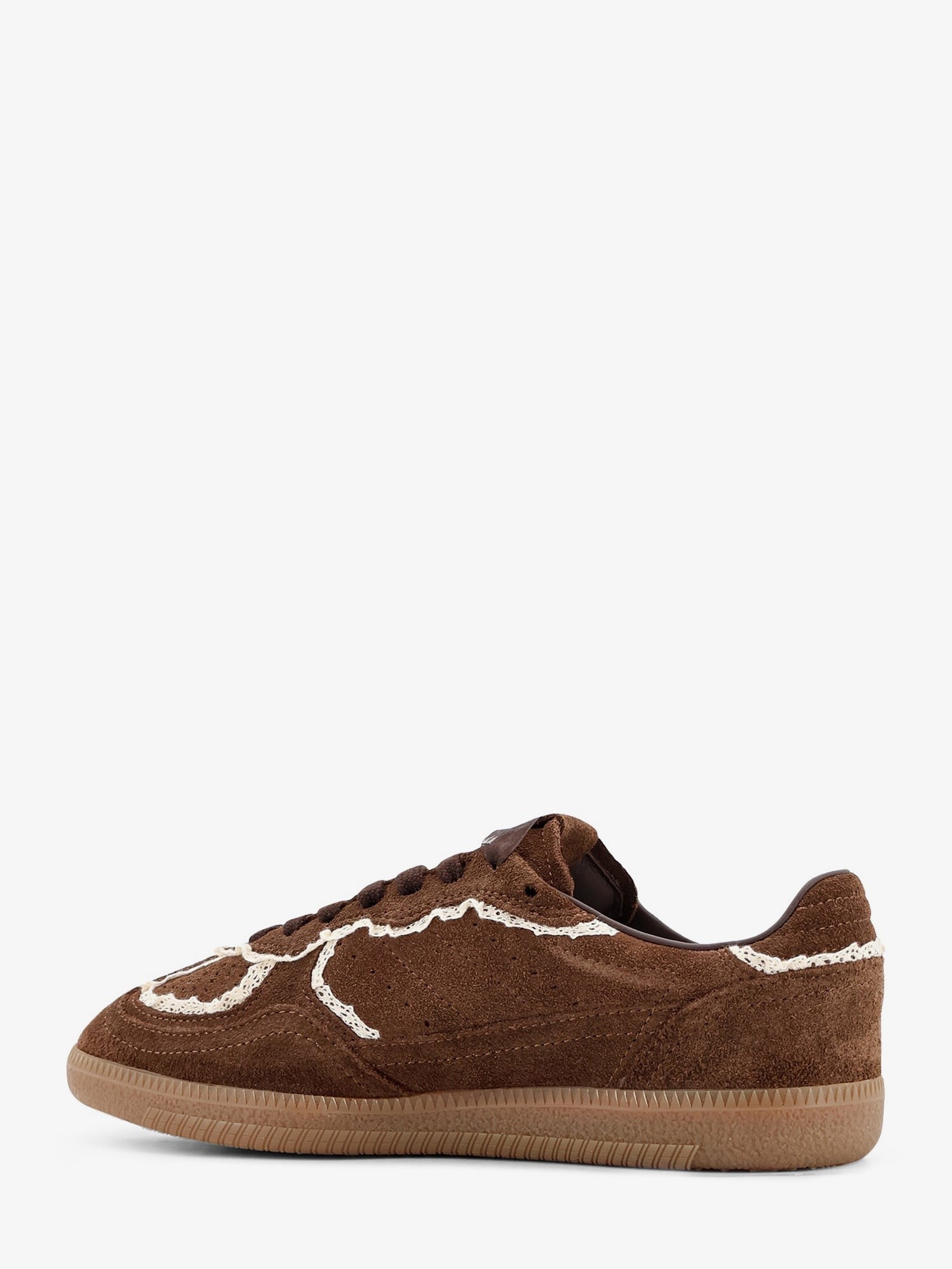 Alohas Women's Crochet Suede Sneakers Brown