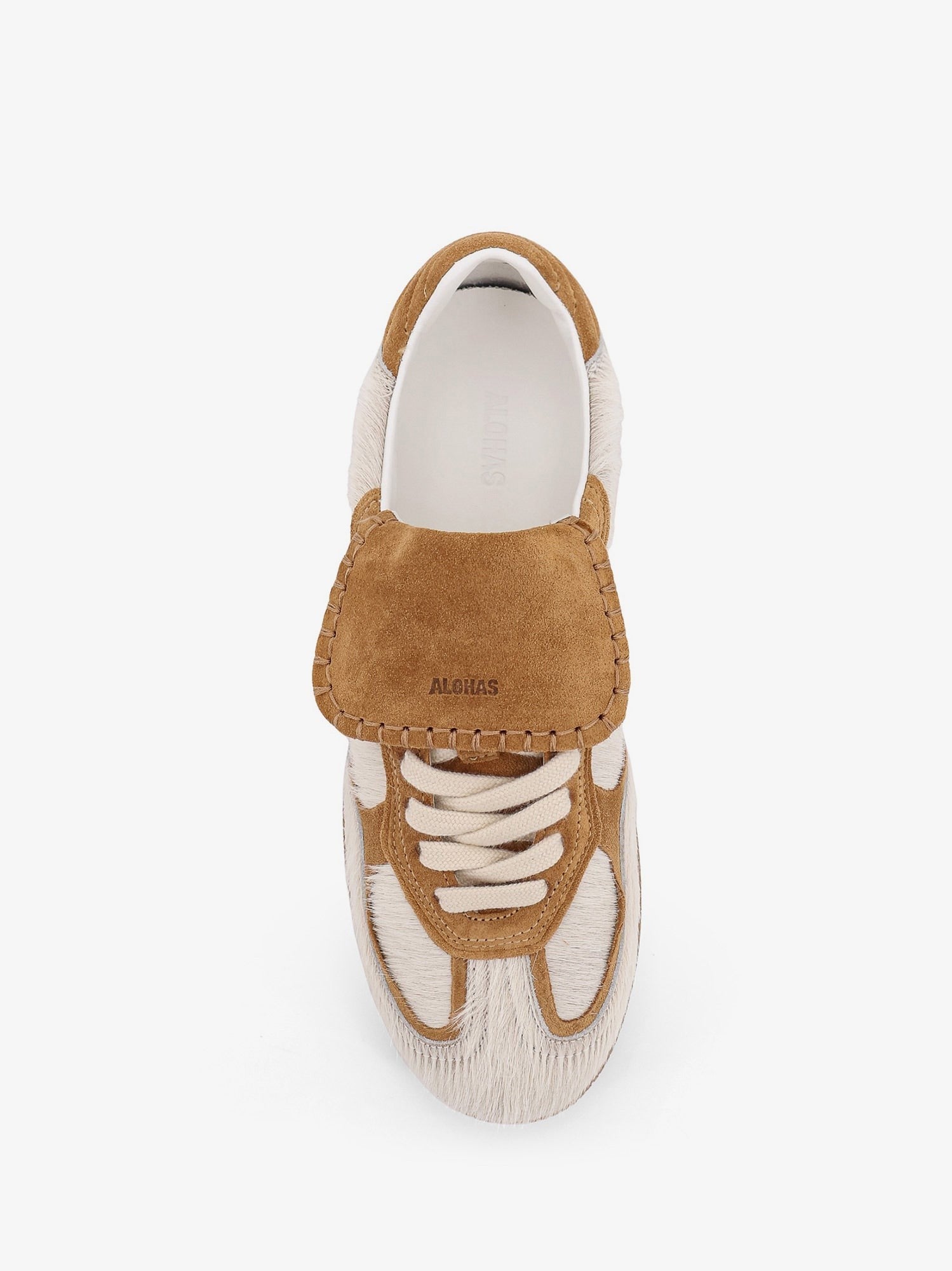 Alohas Women's Pony Skin Low Top Sneakers Beige