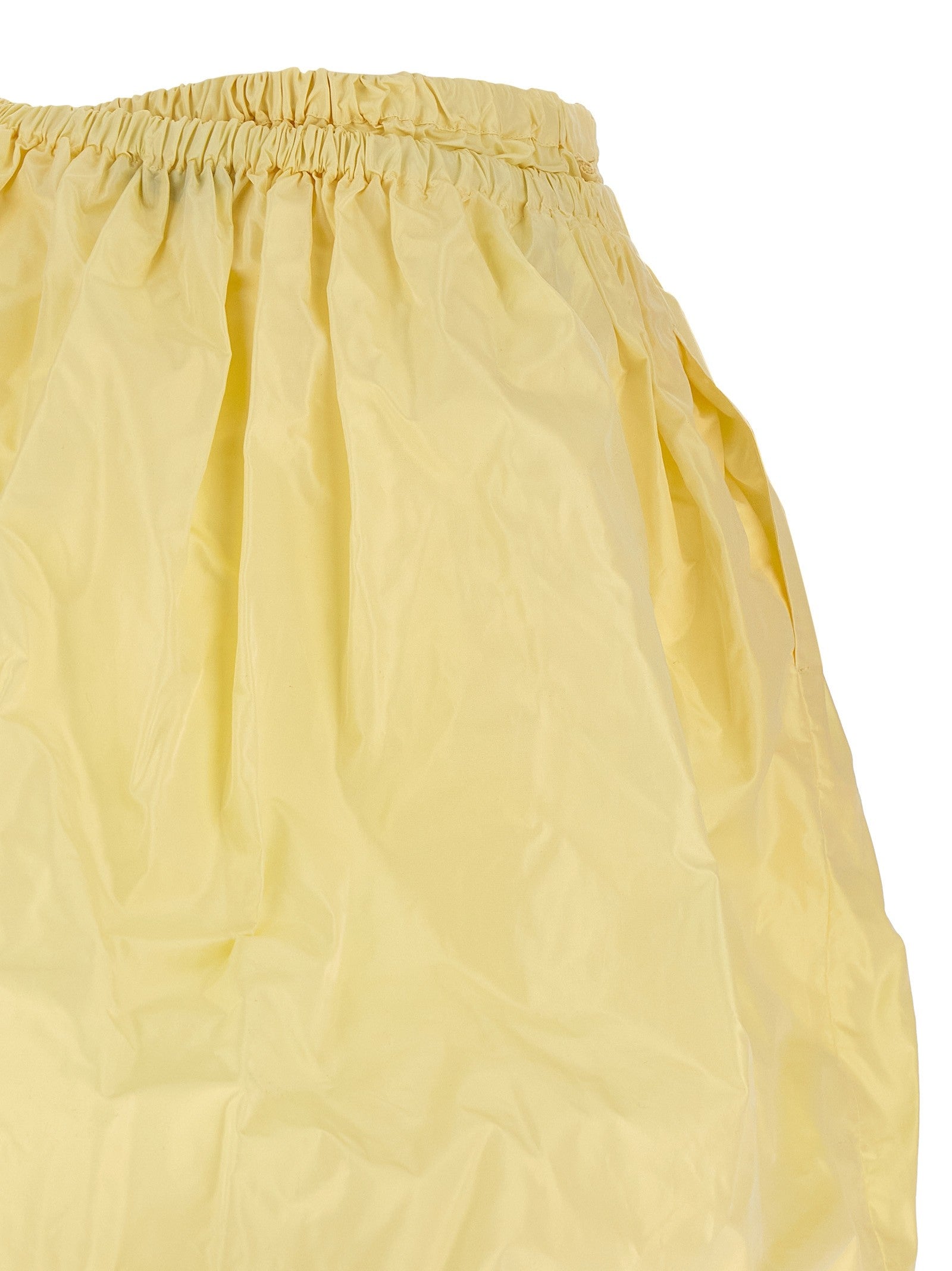 PRADA Tec Taffeta Skirt Yellow