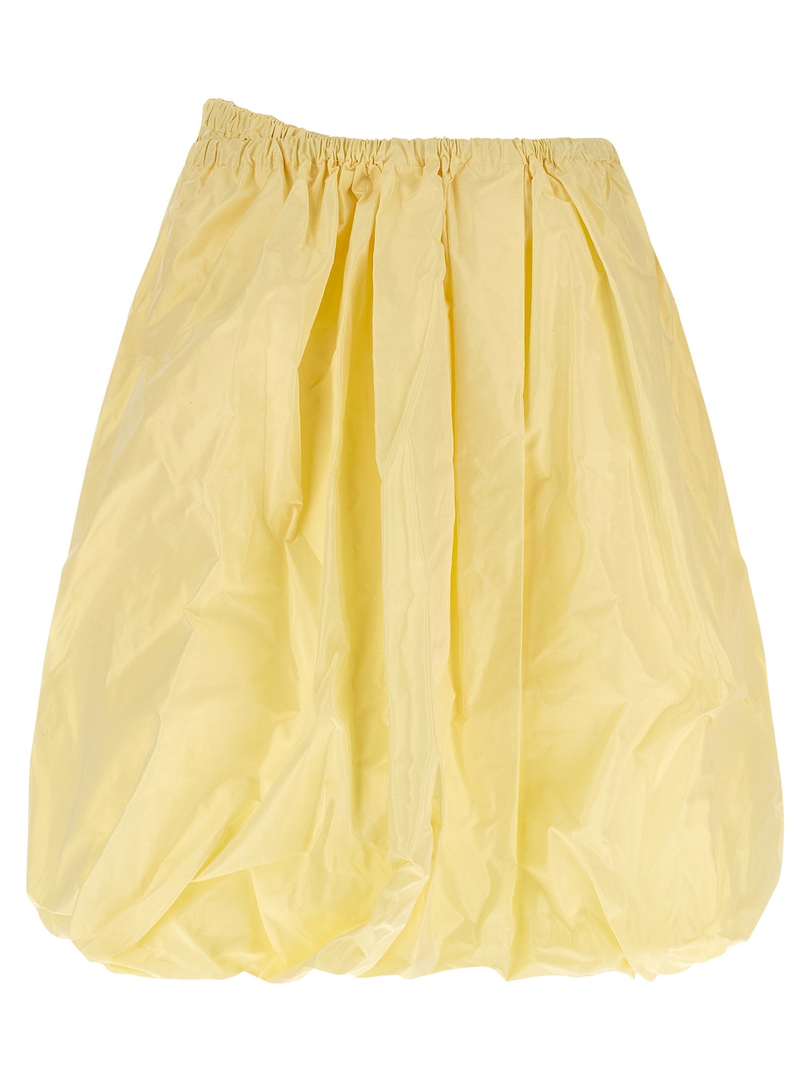 PRADA Tec Taffeta Skirt Yellow