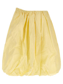 PRADA Tec Taffeta Skirt Yellow