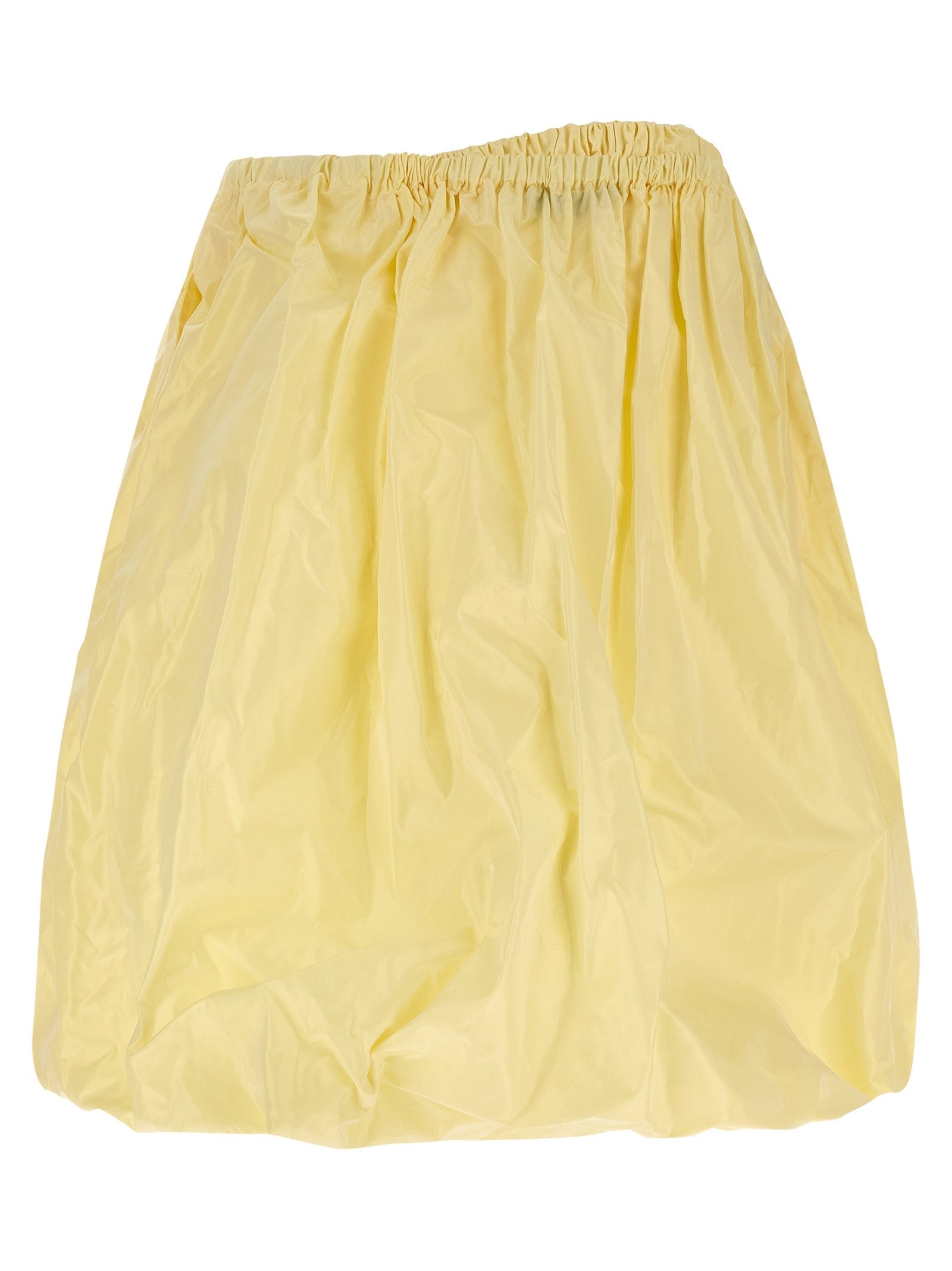 PRADA Tec Taffeta Skirt Yellow