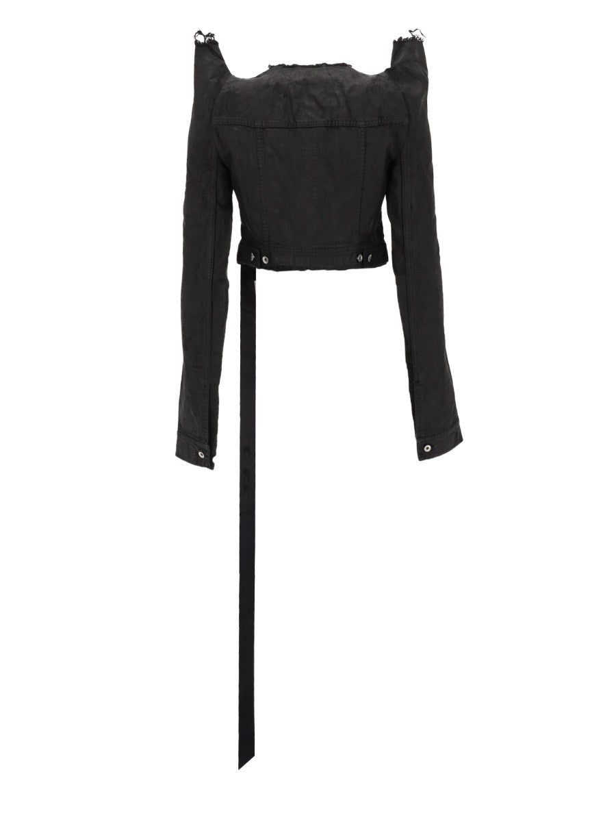 DRKSHDW Women's Tec Trucker Denim Jacket Black