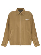 Miu Miu Tech Canvas Windbreaker Beige