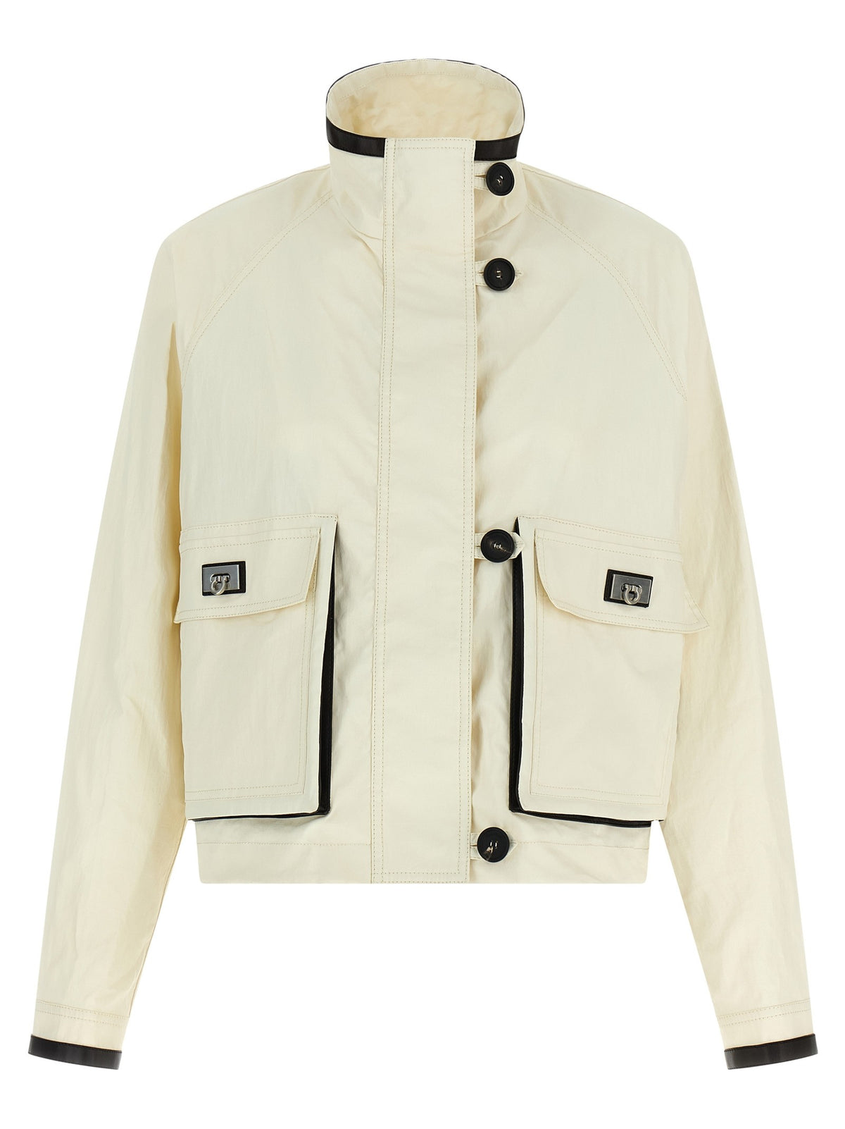 Ferragamo Tech Linen Jacket White