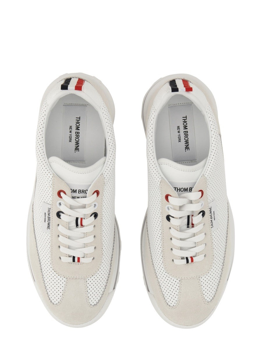 Thom Browne Women's Tech Runner Sneaker White, view 2