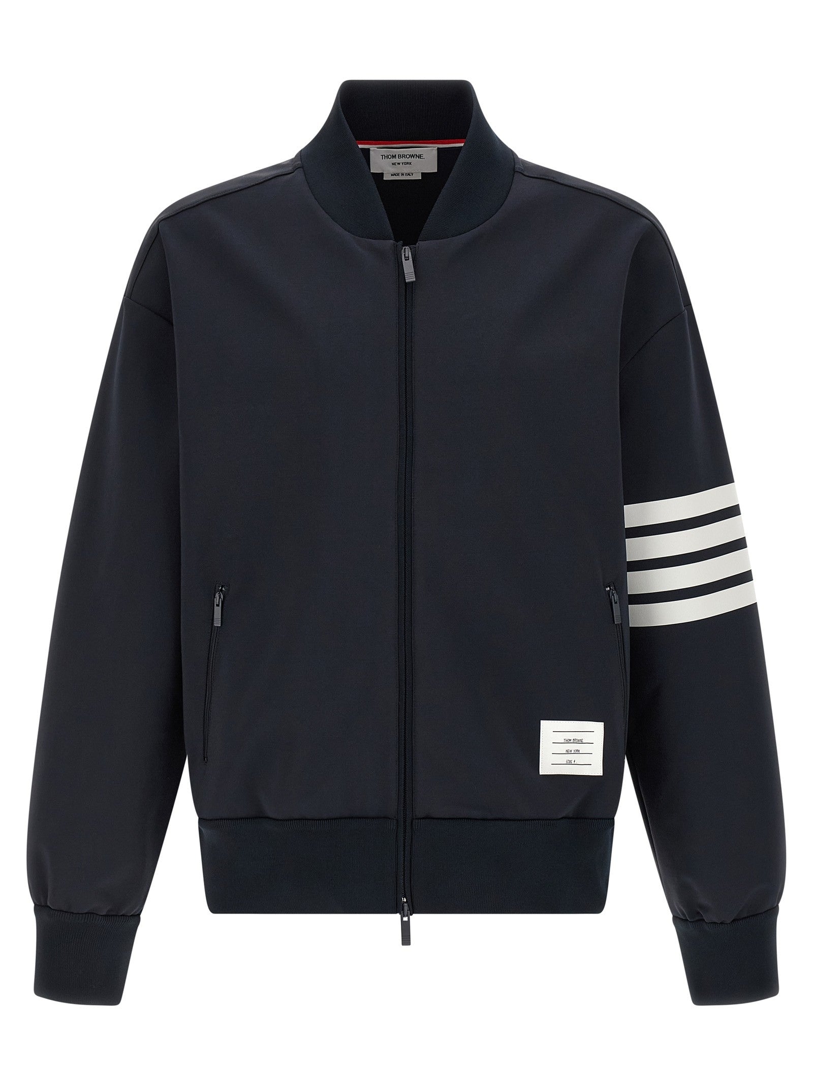 Thom Browne Tech Viscose Bomber Jacket Blue