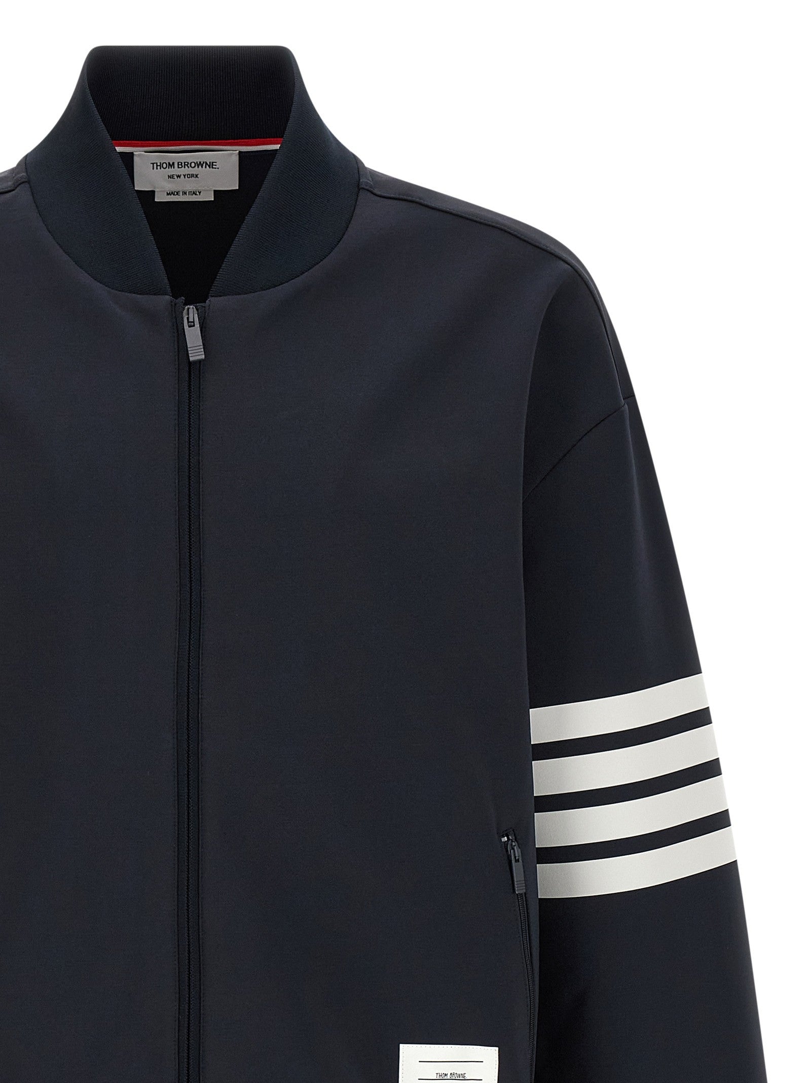 Thom Browne Tech Viscose Bomber Jacket Blue