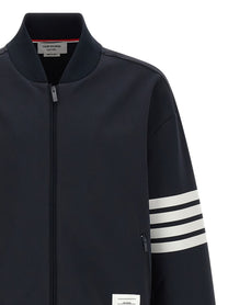 Thom Browne Tech Viscose Bomber Jacket Blue