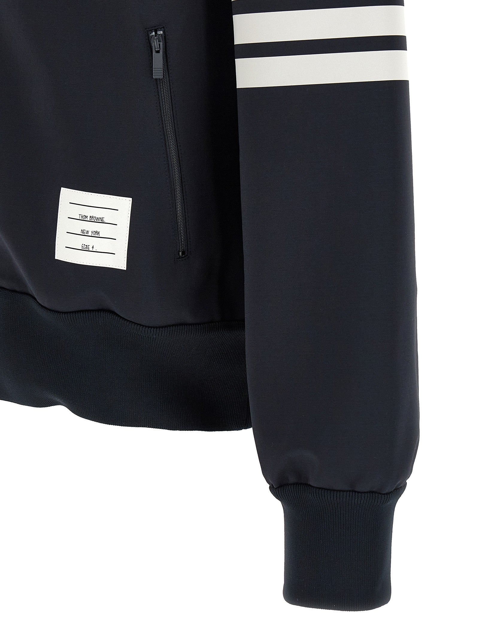 Thom Browne Tech Viscose Bomber Jacket Blue