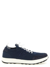 Kiton Technical Cotton Sneakers Blue