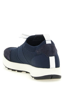 Kiton Technical Cotton Sneakers Blue