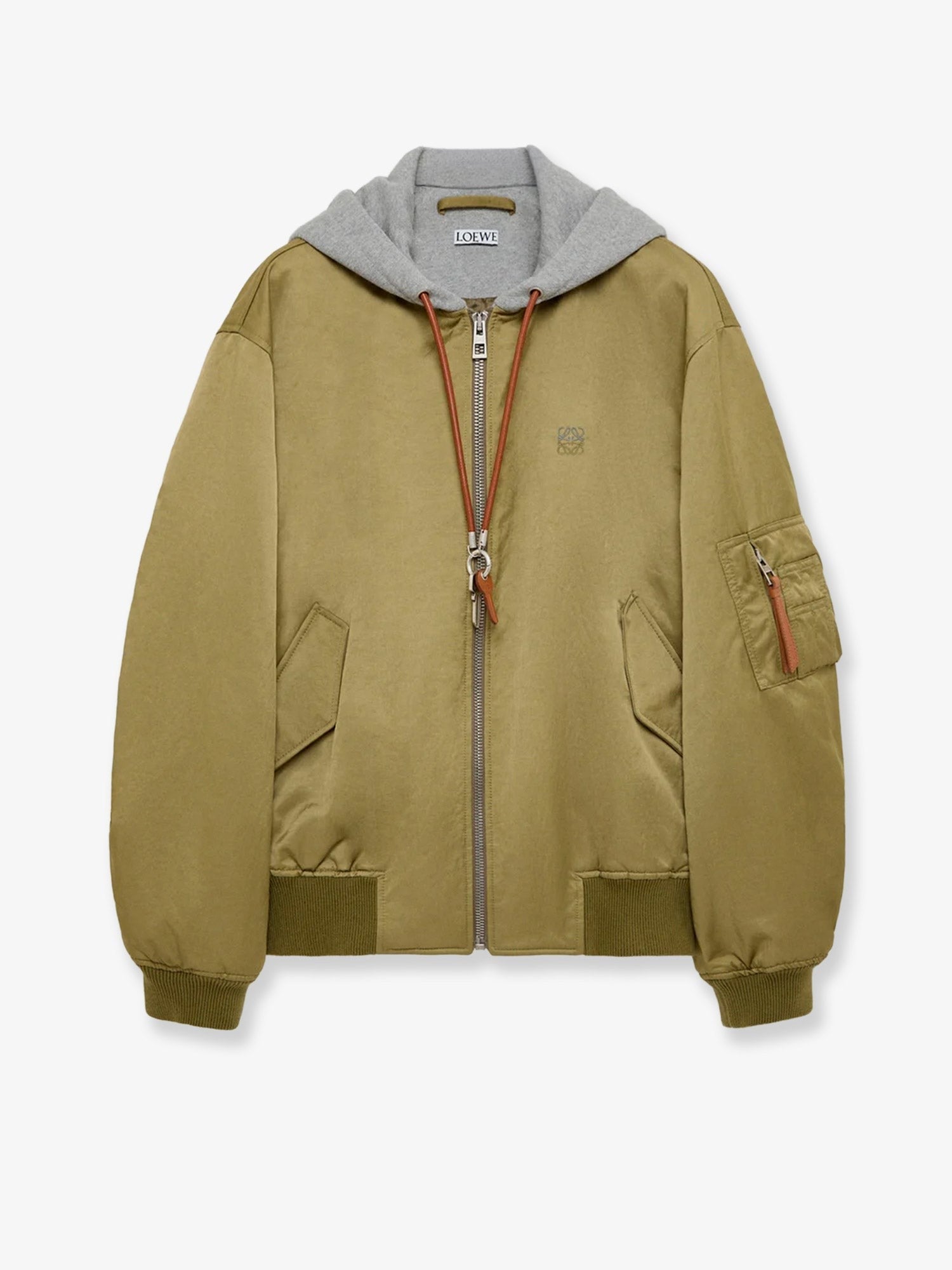 Loewe Men's Technical Fabric Bomber Green