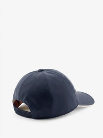 Loro Piana Men's Technical Fabric Hat Blue