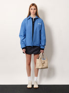 Miu Miu Women's Technical Fabric Jacket Purple, view 2