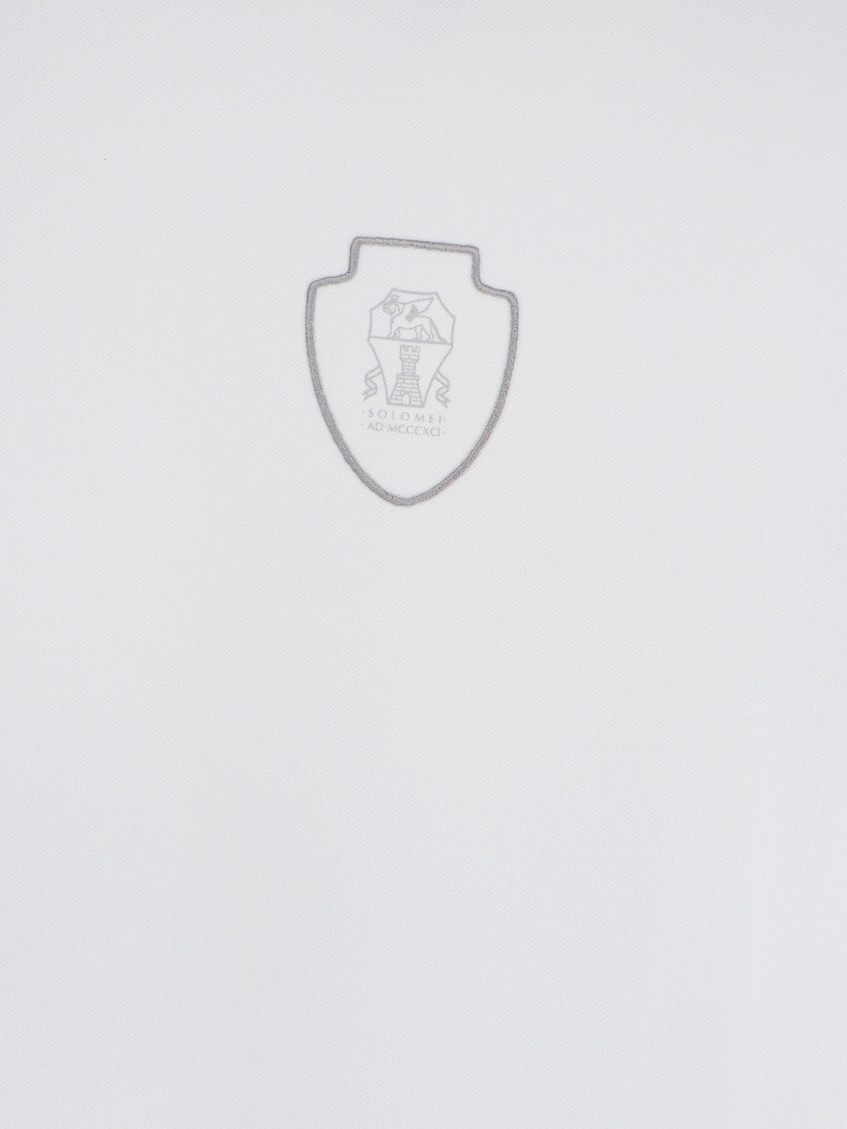 Brunello Cucinelli Men's Technical Fabric Polo Shirt White