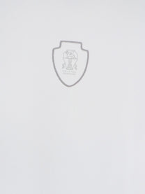 Brunello Cucinelli Men's Technical Fabric Polo Shirt White