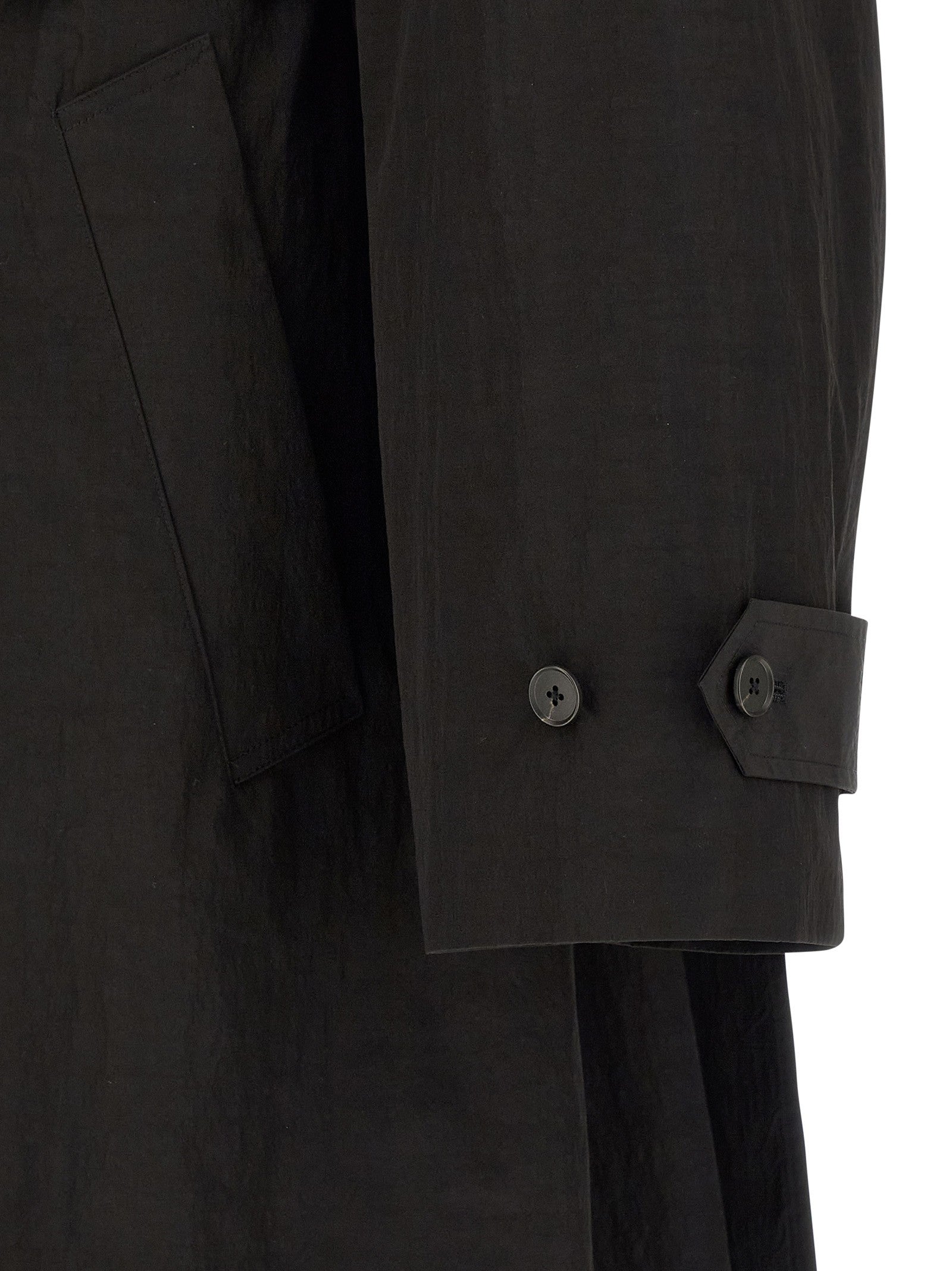 Ssstein Technical Fabric Trench Coat Black