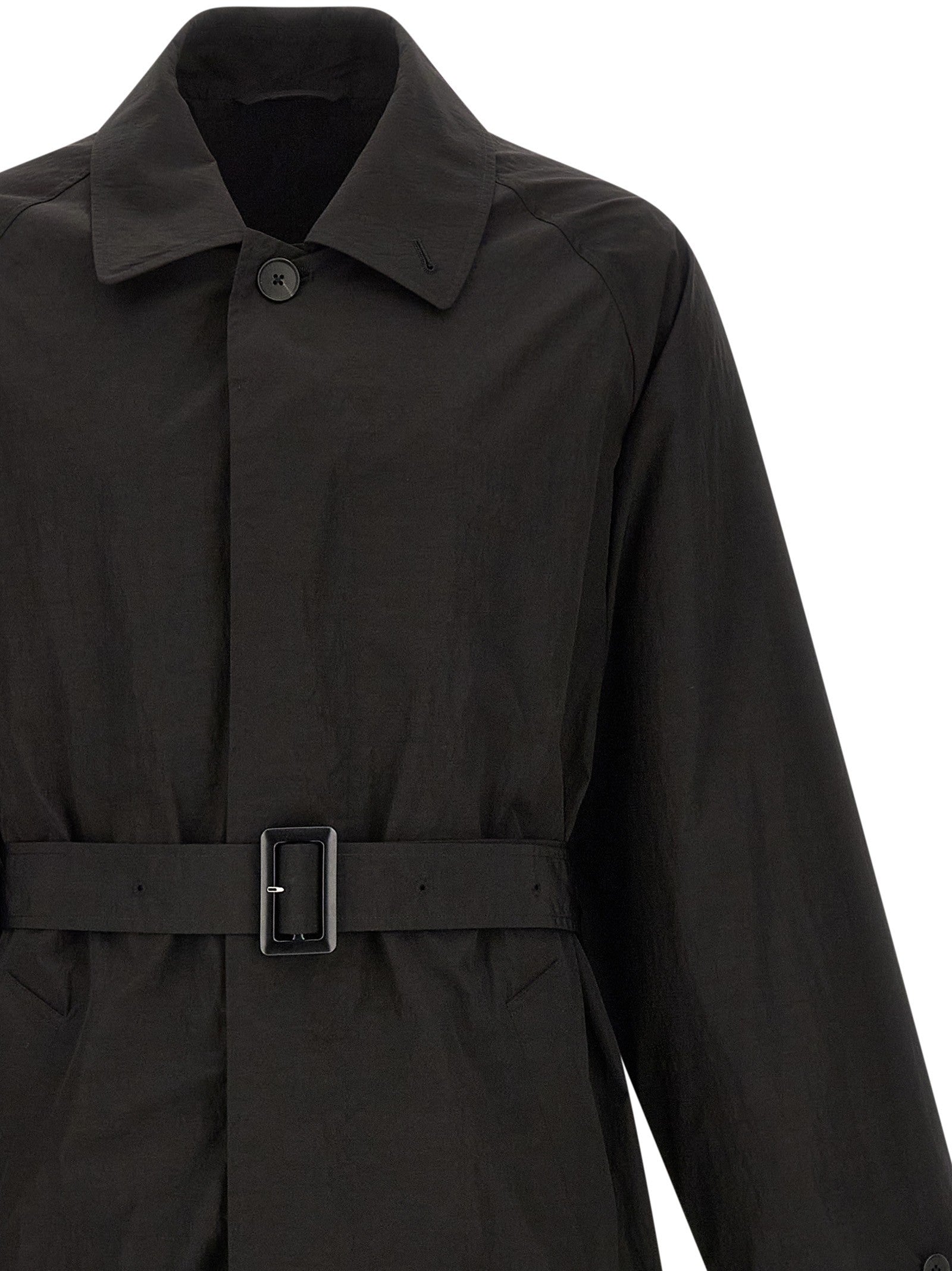 Ssstein Technical Fabric Trench Coat Black
