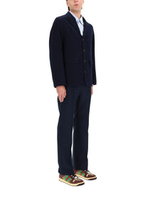 Gucci Men's Technical Panama Pants Blue