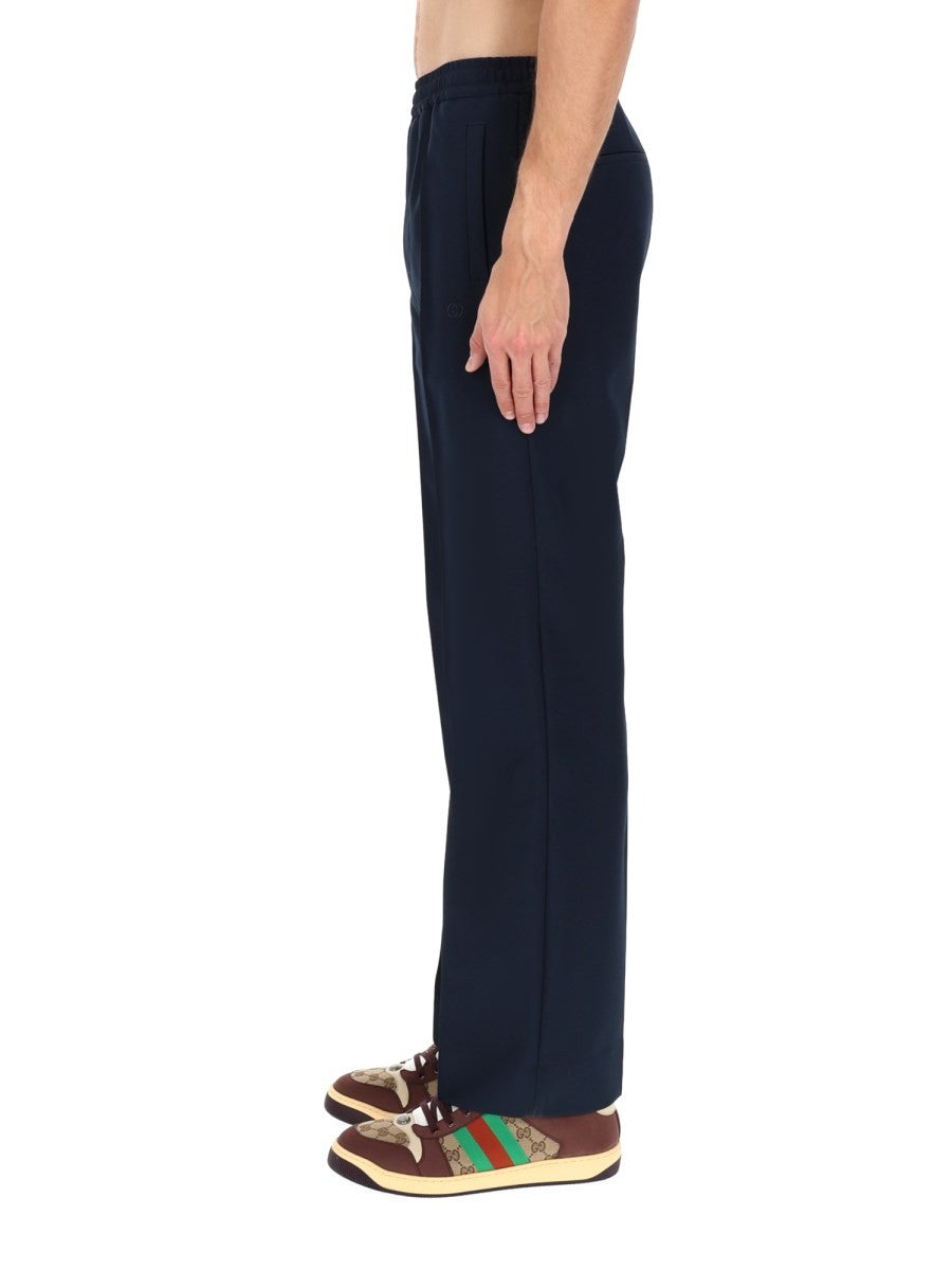 Gucci Men's Technical Panama Pants Blue