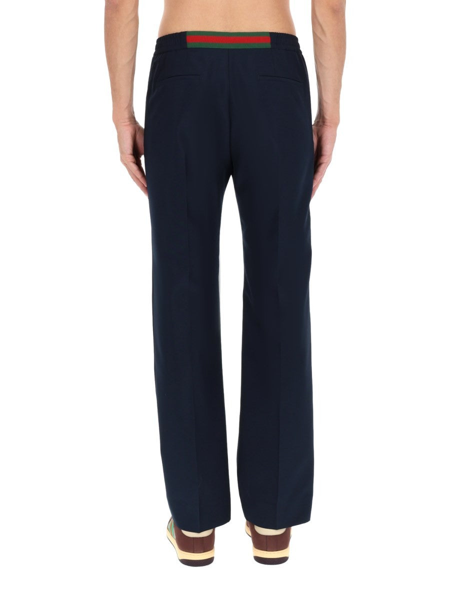 Gucci Men's Technical Panama Pants Blue