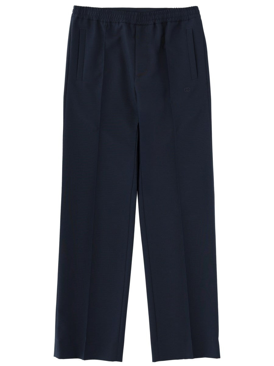 Gucci Men's Technical Panama Pants Blue
