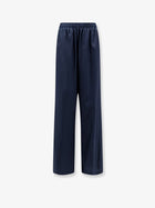Gucci Women's Technical Silk Poplin Trousers Blue