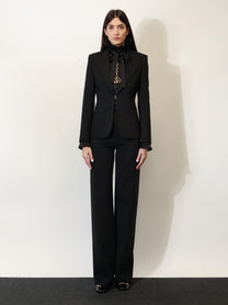 Gucci Women's Technical Stretch Wool Trousers Black