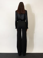 Gucci Women's Technical Stretch Wool Trousers Black, view 3